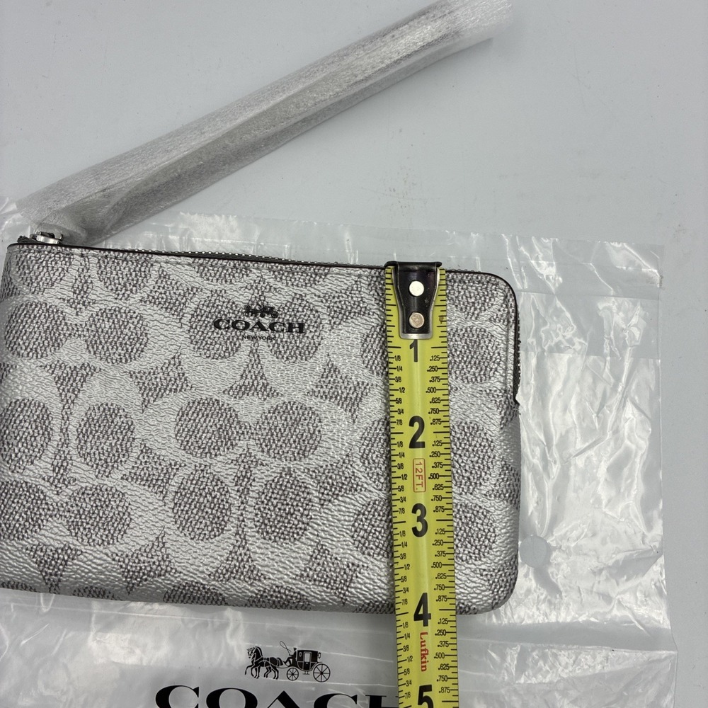 Coach Corner Zip Wristlet for Women - Silver/Gray (CCK71) - Picture 3 of 5